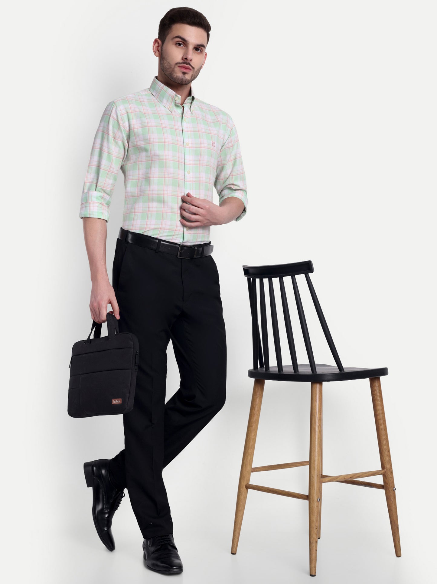 Mist Green Checked Stylish and Comfortable Shirt for All-Day Wear