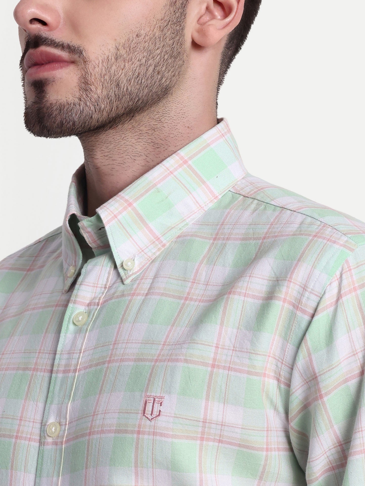 Mist Green Checked Stylish and Comfortable Shirt for All-Day Wear