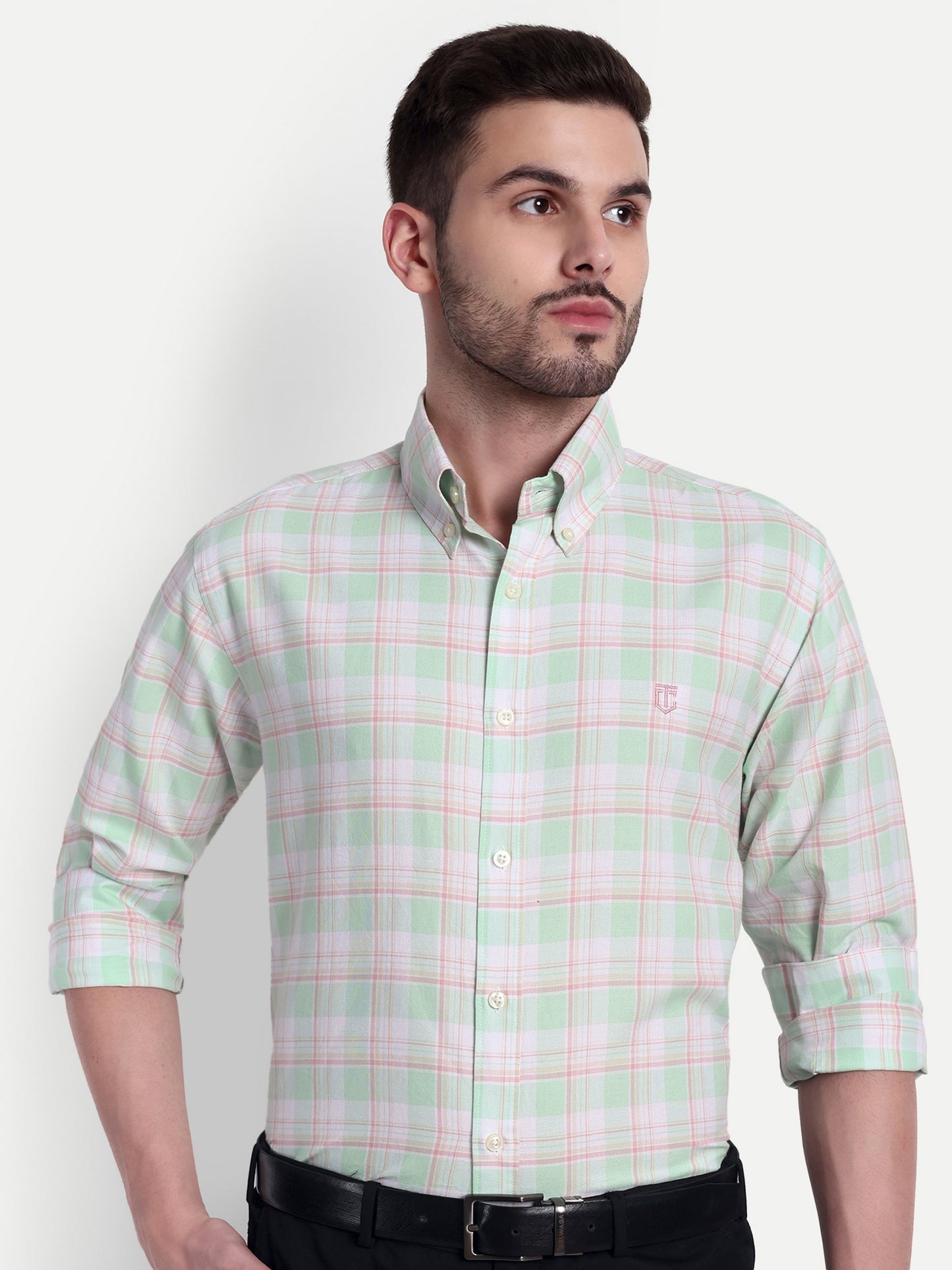 Mist Green Checked Stylish and Comfortable Shirt for All-Day Wear