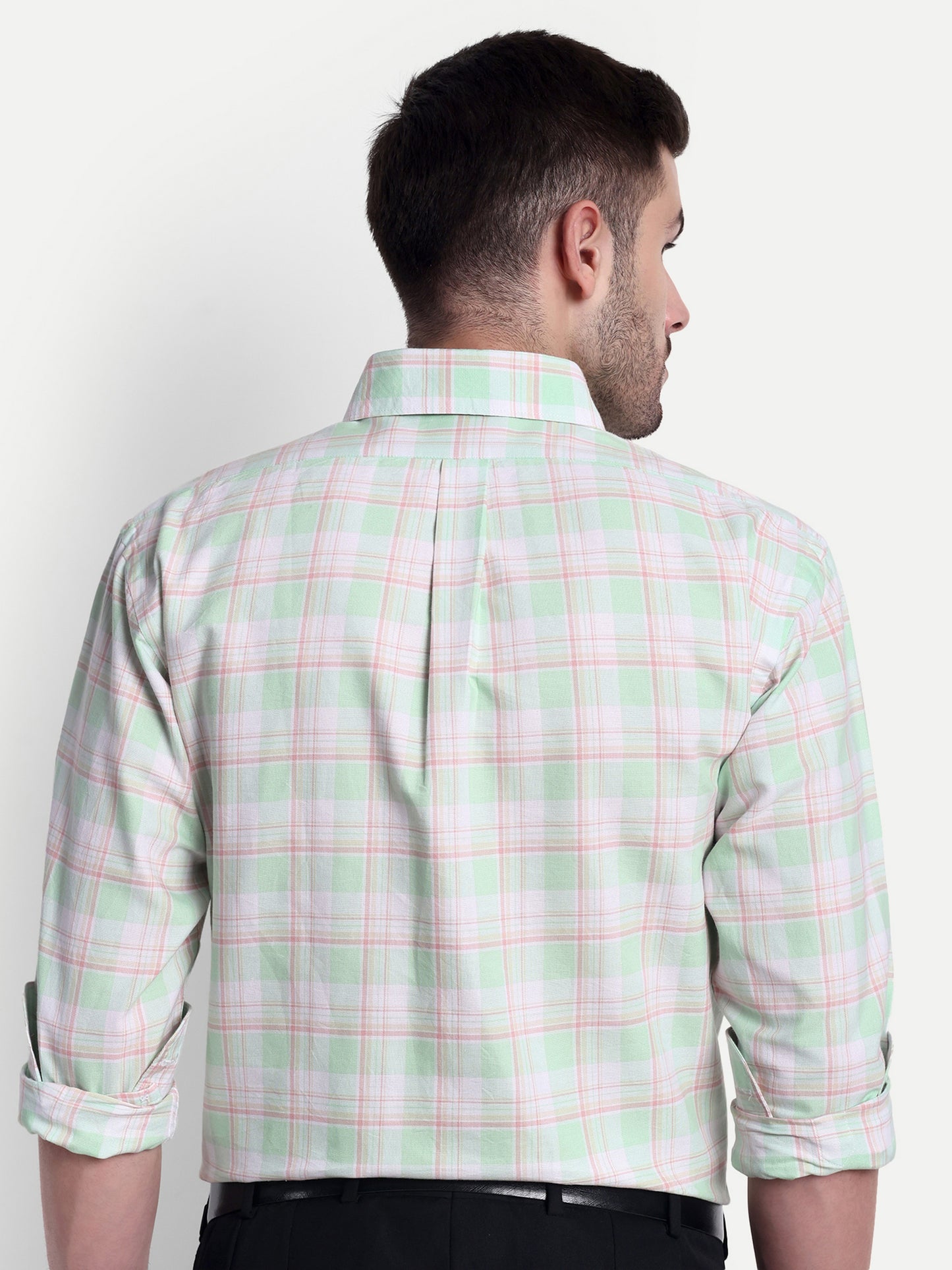 Mist Green Checked Stylish and Comfortable Shirt for All-Day Wear