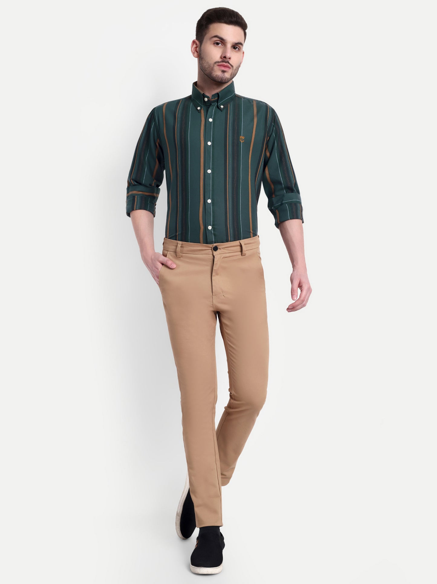 Green Stripped Stylish and Comfortable Shirt for All-Day Wear